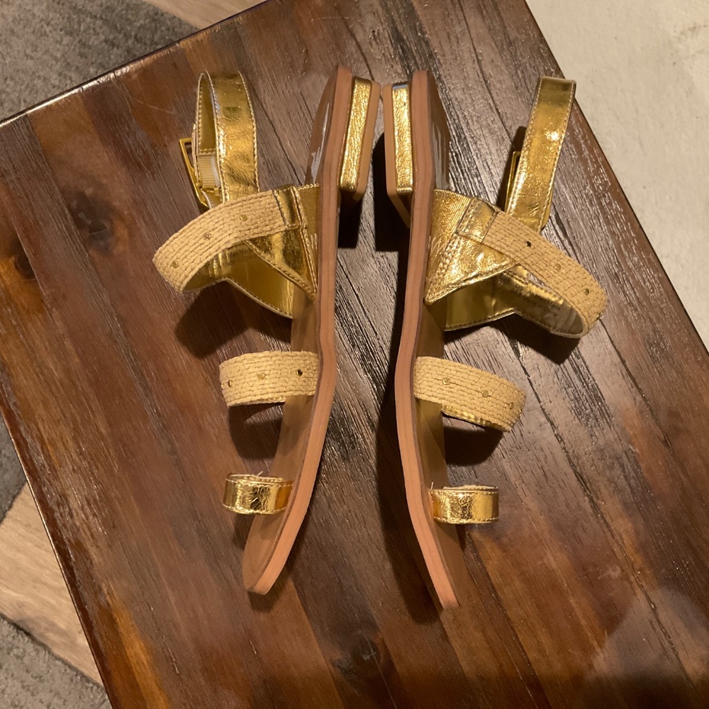 SARTO By Franco Sarto Gold Sandals - Picture 4 of 7